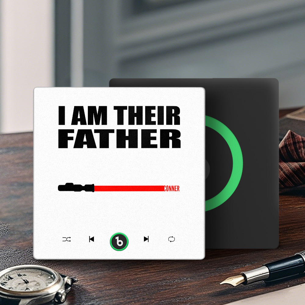 Custom Music Fridge Magnet New 4.0 Upgrade Colorful Frame Light Saber I Am Their Father Album Fridge Magnet Music Father's Day Gifts - 