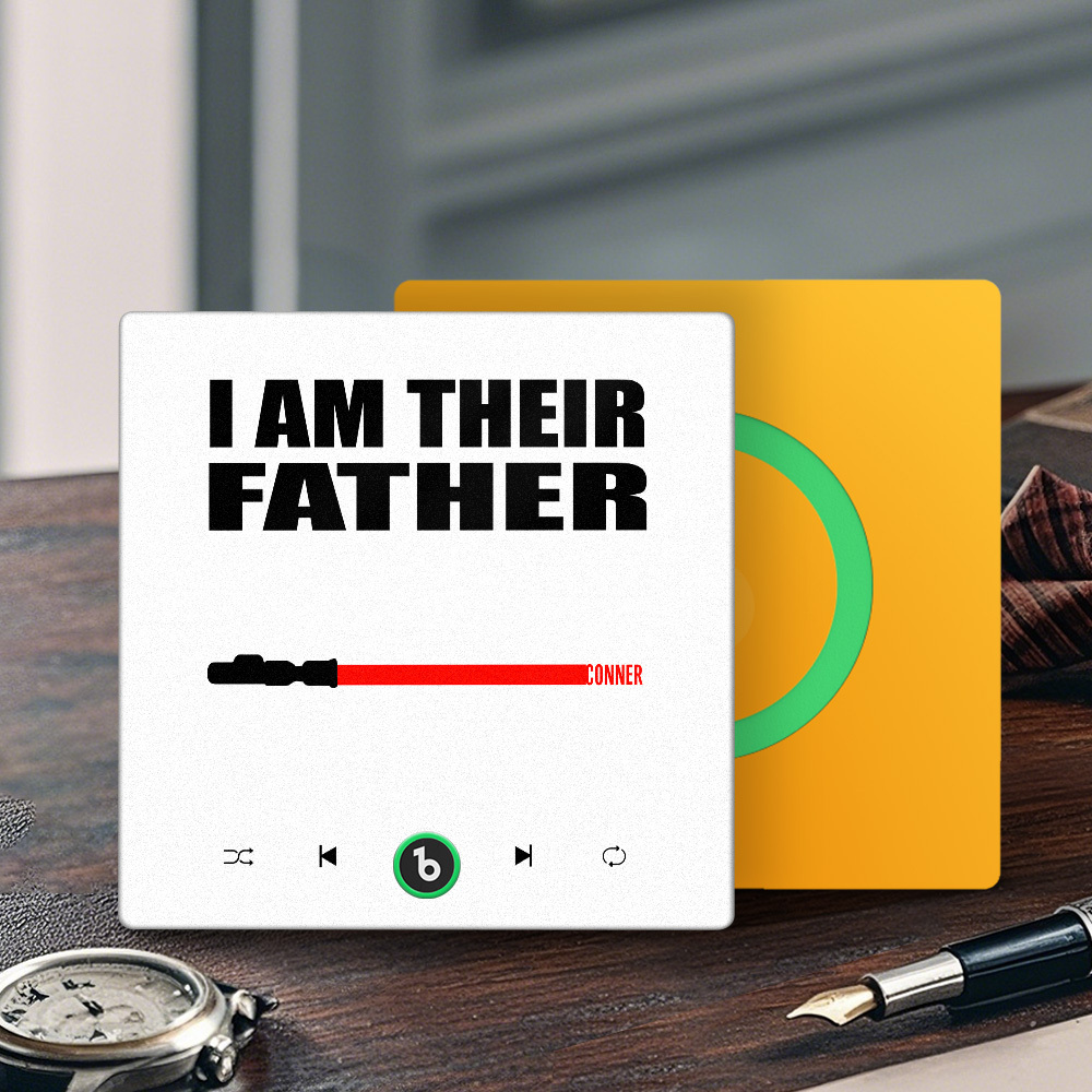 Custom Music Fridge Magnet New 4.0 Upgrade Colorful Frame Light Saber I Am Their Father Album Fridge Magnet Music Father's Day Gifts - 