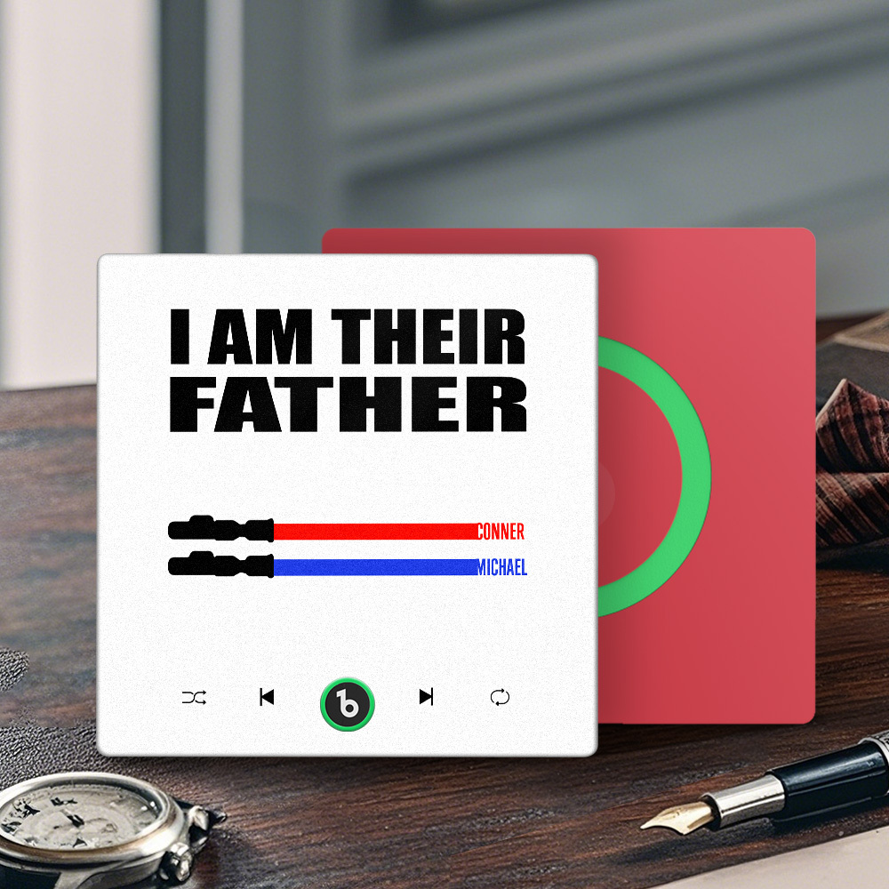 Custom Music Fridge Magnet New 4.0 Upgrade Colorful Frame Light Saber I Am Their Father Album Fridge Magnet Music Father's Day Gifts - 