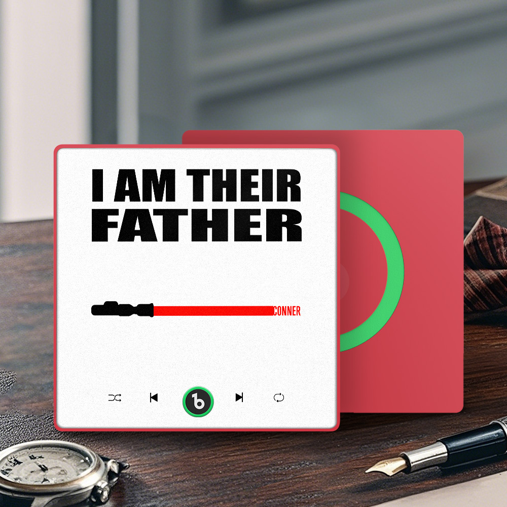 Custom Music Fridge Magnet New 4.0 Upgrade Colorful Frame Light Saber I Am Their Father Album Fridge Magnet Music Father's Day Gifts - 