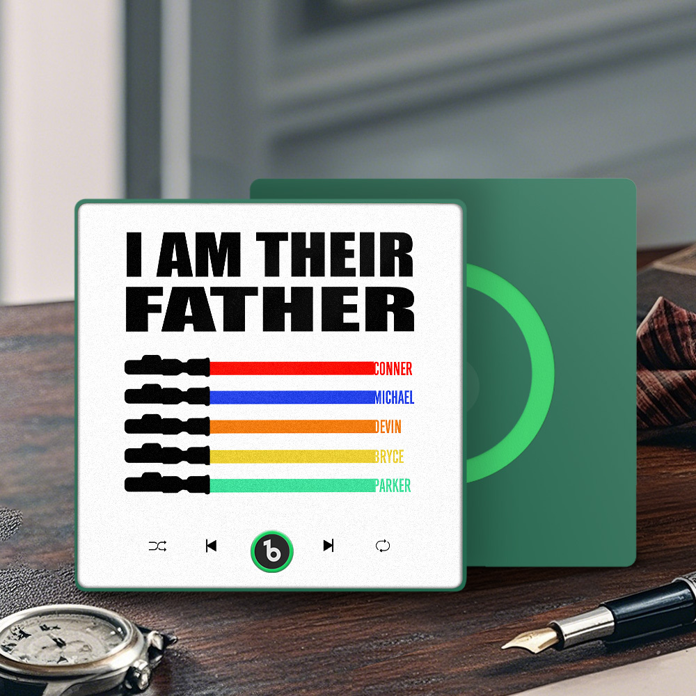 Custom Music Fridge Magnet New 4.0 Upgrade Colorful Frame Light Saber I Am Their Father Album Fridge Magnet Music Father's Day Gifts - 