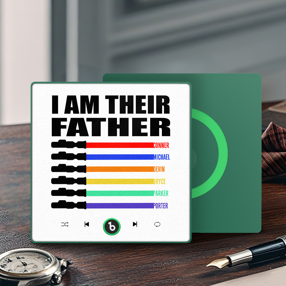 Custom Music Fridge Magnet New 4.0 Upgrade Colorful Frame Light Saber I Am Their Father Album Fridge Magnet Music Father's Day Gifts - 