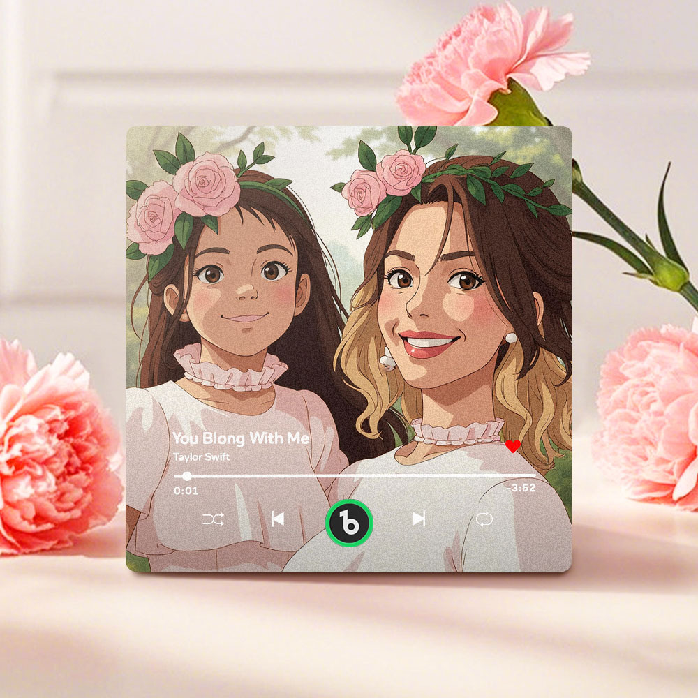 Custom Gibli-style Music Fridge Magnet and Photo with Colorful Frame Music Wall Photo Sticker Music Movement That Can Be Played - 