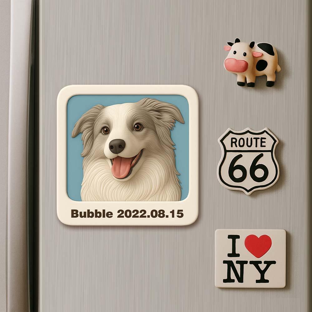 Custom Couple Cartoon Fridge Magnet from Photo Personalized 3D Mini Character Gift for Boyfriend or Girlfriend - 