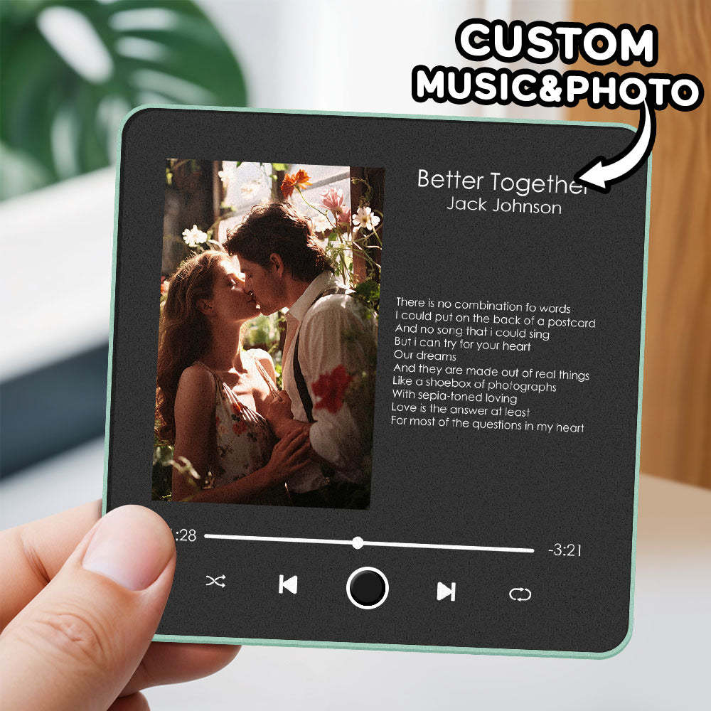 Customized Multiple Photo Music Fridge Magnet Can Play Songs Personalised Photo Fridge Magnet - 
