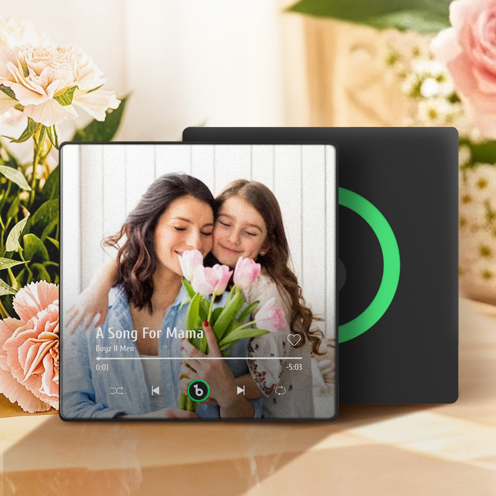 Gifts for Mom Custom Photo Music Fridge Magnet 4.0 Edition Upgrade Colorful Frame Album Fridge Magnet Can Play Songs Family Photo Frame