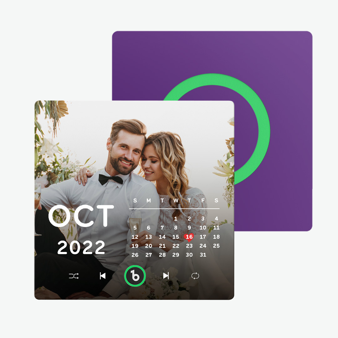 New 4.0 Upgrade Custom Music Fridge Magnet Colorful Frame Album Fridge Magnet Can Play Songs Gift for Couple Can Upload Your Music Valentine's Day - 