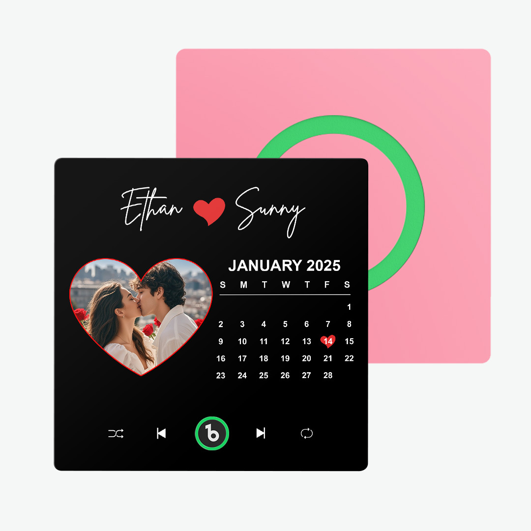 New 4.0 Upgrade Custom Music Fridge Magnet Colorful Frame Album Fridge Magnet Can Play Songs Gift for Couple Can Upload Your Music Valentine's Day - 