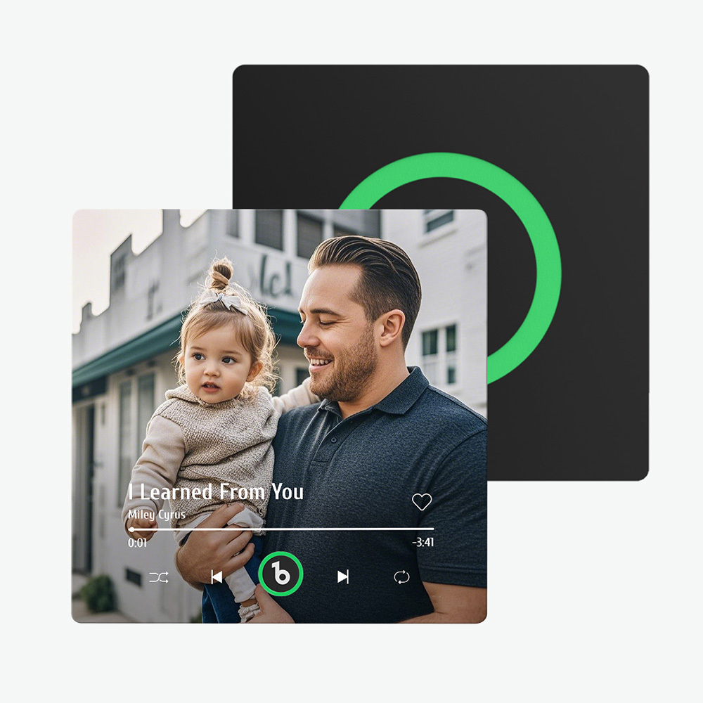 Custom Music Fridge Magnet New 4.0 Upgrade Colorful Frame Album Fridge Magnet Music Wall Photo Sticker Music Movement That Can Be Played Gift for Dad - 