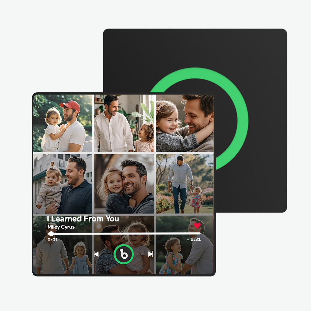 Custom Music Fridge Magnet and Photo with Colorful Frame Music Wall Photo Sticker Music Movement That Can Be Played Gift for Couple New 4.0 Upgrade Gift for Father - 