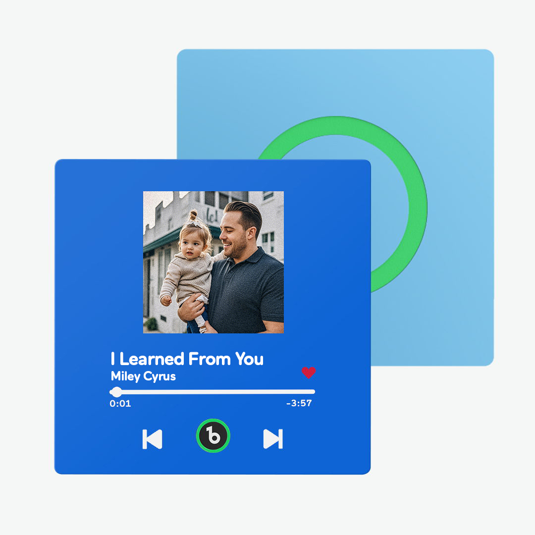 Custom Music Fridge Magnet New 4.0 Upgrade Colorful Frame Personalized Album Fridge Magnet That Can Be Played Song Anniversary Father and Son Gifts - 