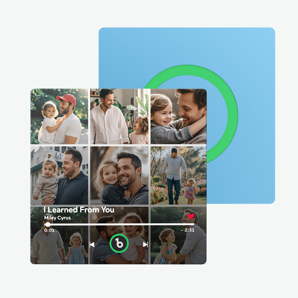 Custom Music Fridge Magnet and Photo with Colorful Frame Music Wall Photo Sticker Music Movement That Can Be Played Gift for Couple New 4.0 Upgrade Gift for Father - 