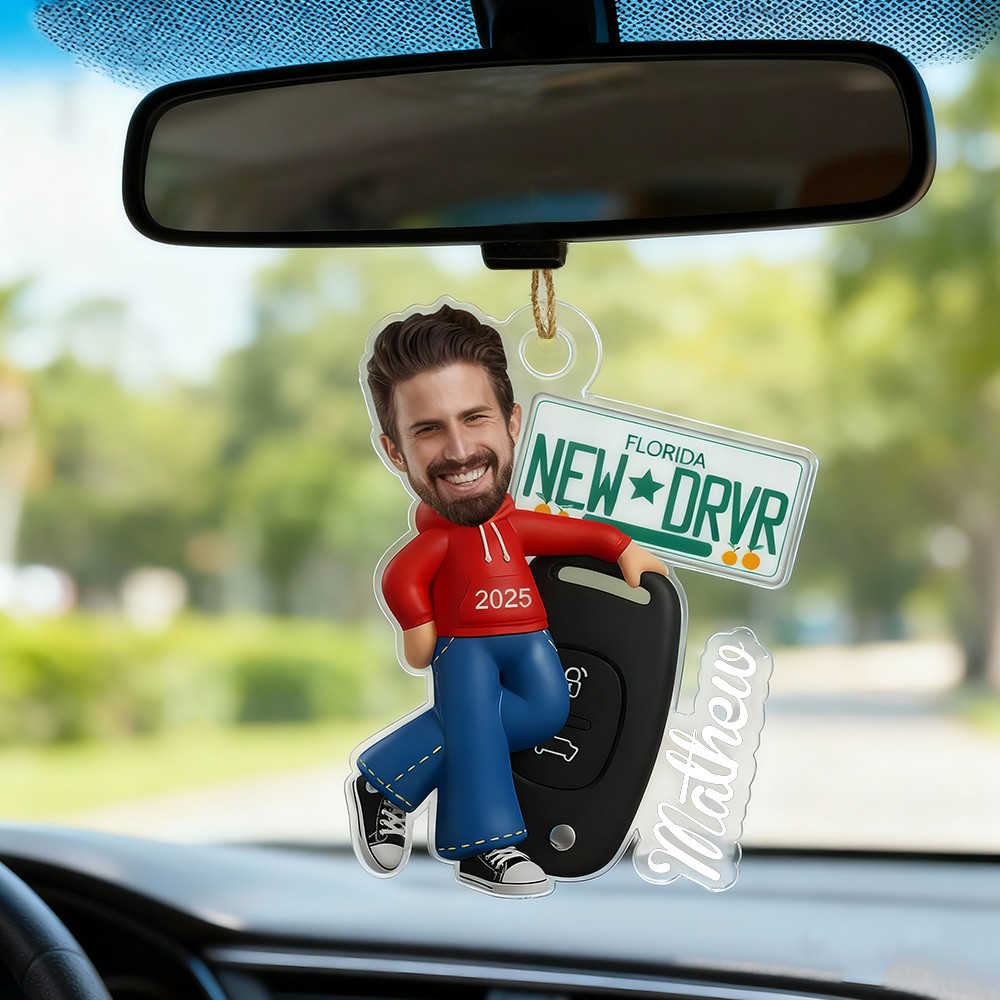 Personalized New Driver Christmas Ornament : First Car Gift for Teenager - 