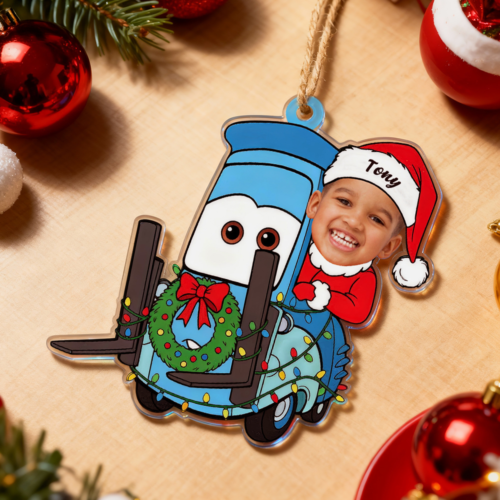 Personalized Disney Cars Acrylic Christmas Ornament for Kids,Kids Name Christmas Ornament,Custom Photo Character Lightning McQueen Tow Mater - 