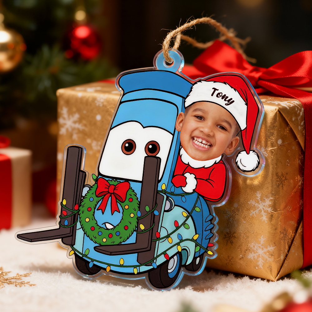 Personalized Disney Cars Acrylic Christmas Ornament for Kids,Kids Name Christmas Ornament,Custom Photo Character Lightning McQueen Tow Mater - 