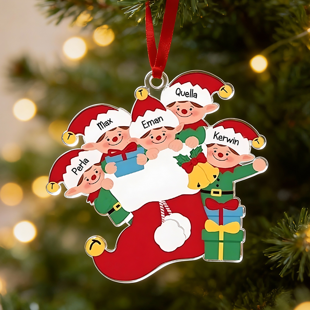 Personalized Christmas Ornaments With Name,Family Christmas Ornament,Keepsake,Family Christmas Gift - 