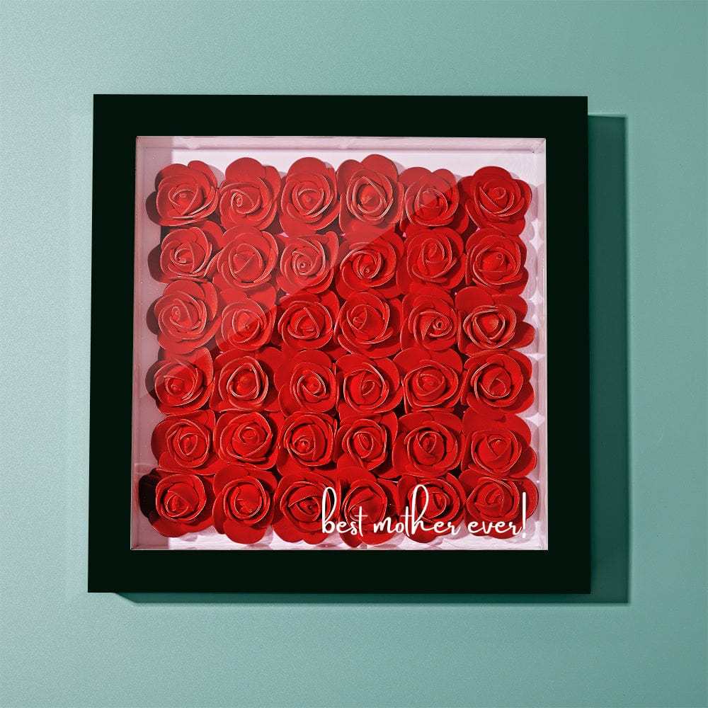 Personalized Flower Shadow Box With 3 Names Mother's Day Gifts for Mom - myphotowalletau