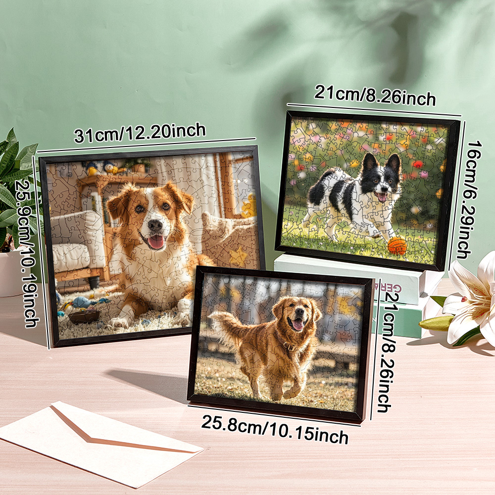 Personalized Dog Jigsaw Puzzle Photo Custom Puppy Puzzle Frame Best Gift Ever for Dog Moms & Puppy Dads