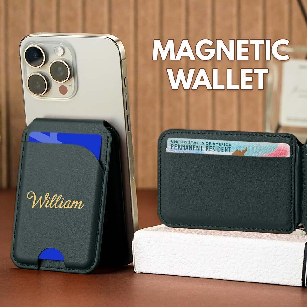 New Rotating Magnetic Wallet Stand – Multi-Card Holder with Secure Snap-On Design - 