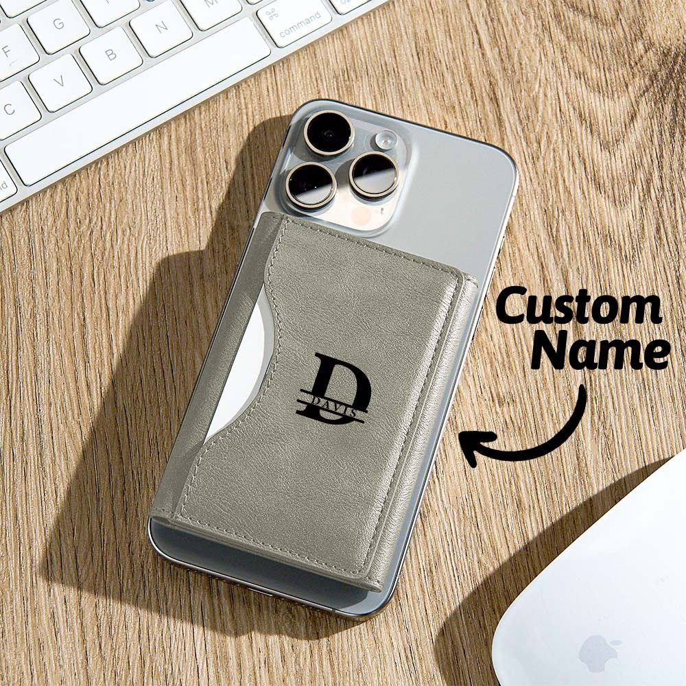 New Rotating Magnetic Wallet Stand – Multi-Card Holder with Secure Snap-On Design - 