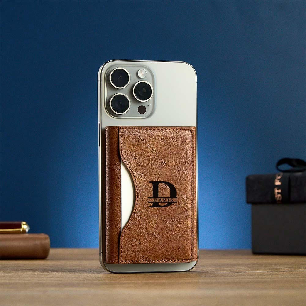 New Rotating Magnetic Wallet Stand – Multi-Card Holder with Secure Snap-On Design - 