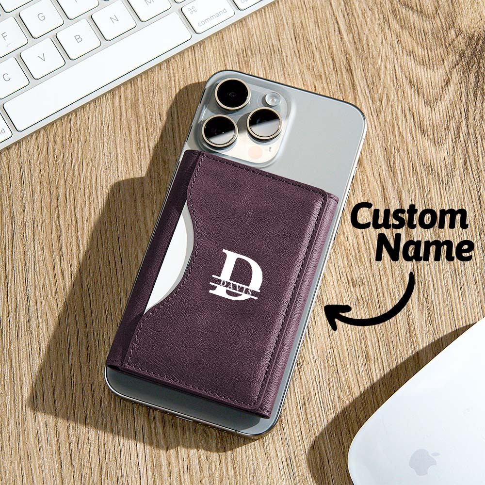 New Rotating Magnetic Wallet Stand – Multi-Card Holder with Secure Snap-On Design - 