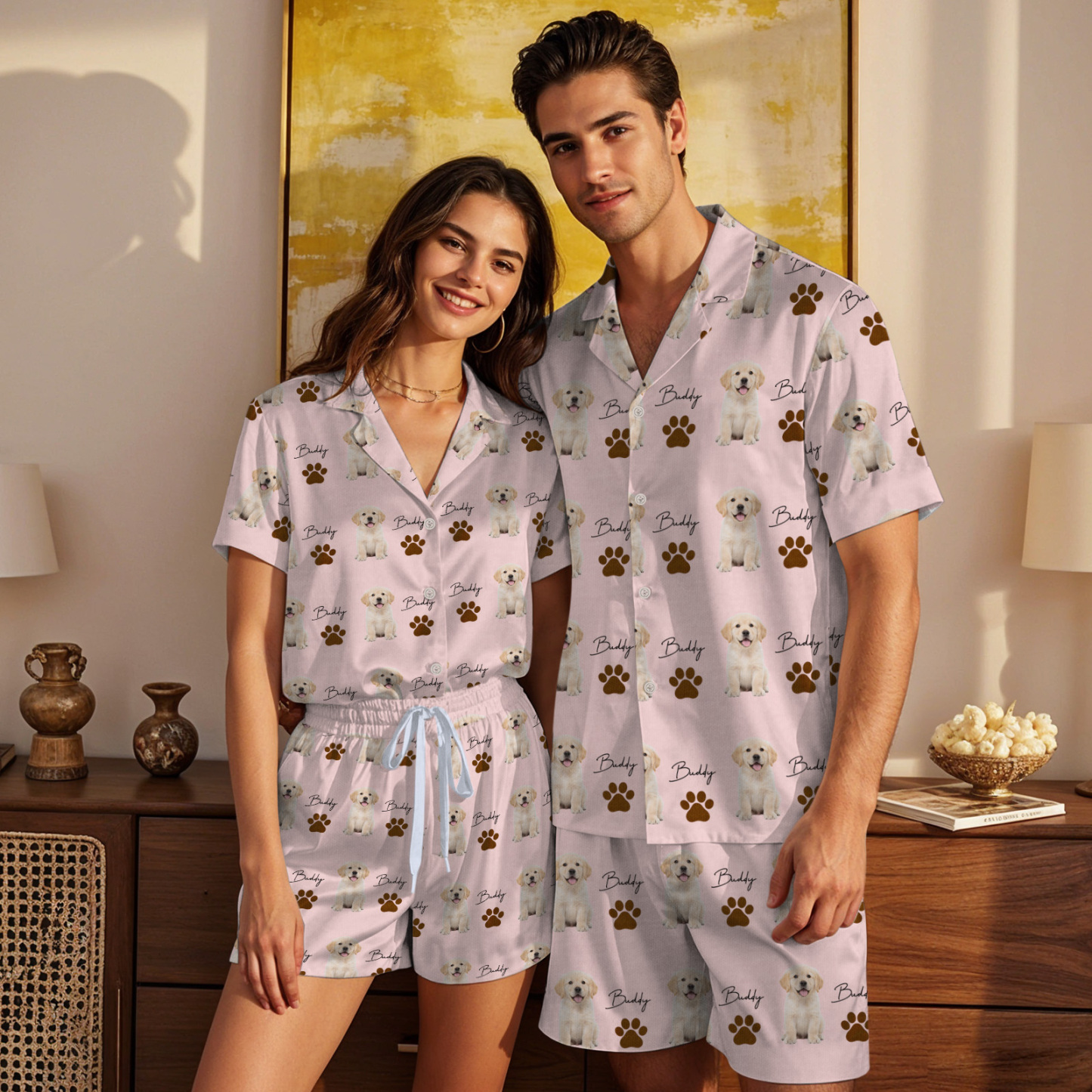 Personalized Family Pajamas, Dog Portrait, Pet Lover Gift, Pajamas Women, Pet Photo Pajamas, Memorial Gift, Gift for Her, Gift for Him - 