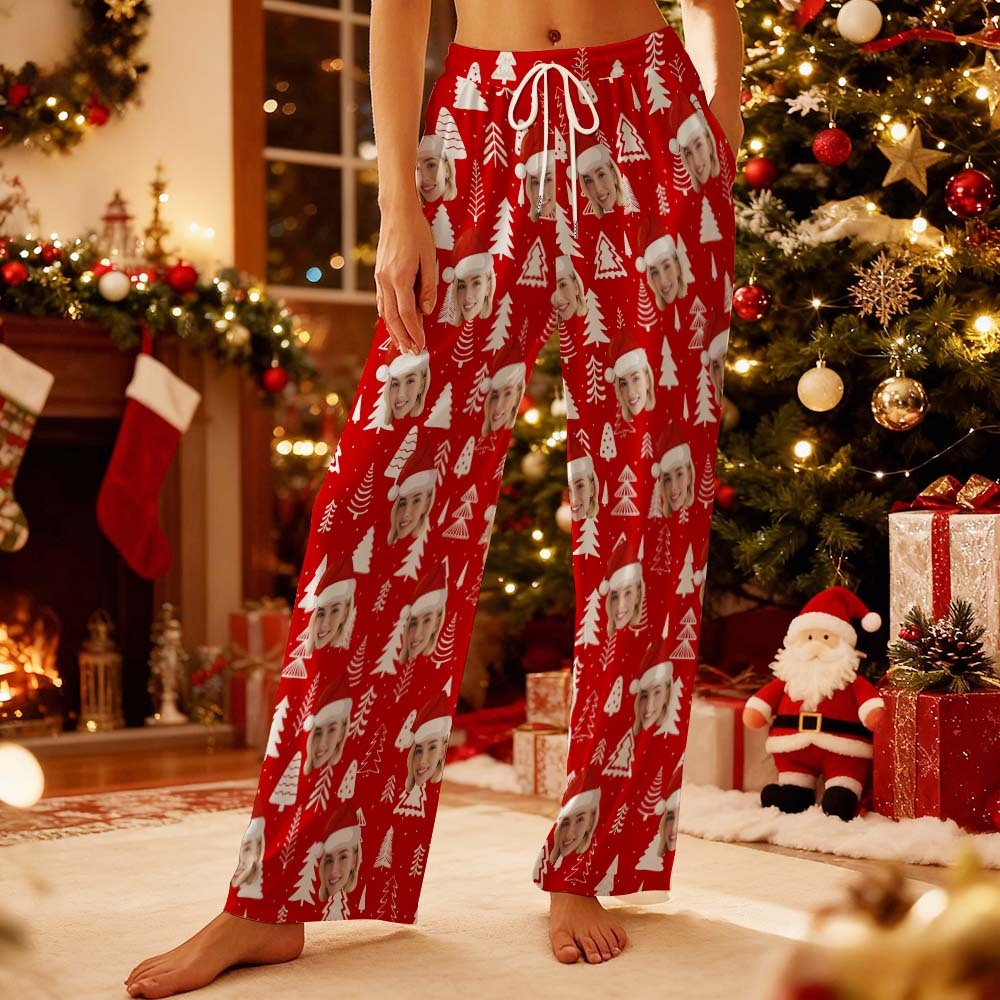 Christmas Pajama Pants with Faces, Faces on Pajamas, Face Pajama Pants, Personalized Pajamas with Face, Custom Face Pajamas, Gift for Family - 