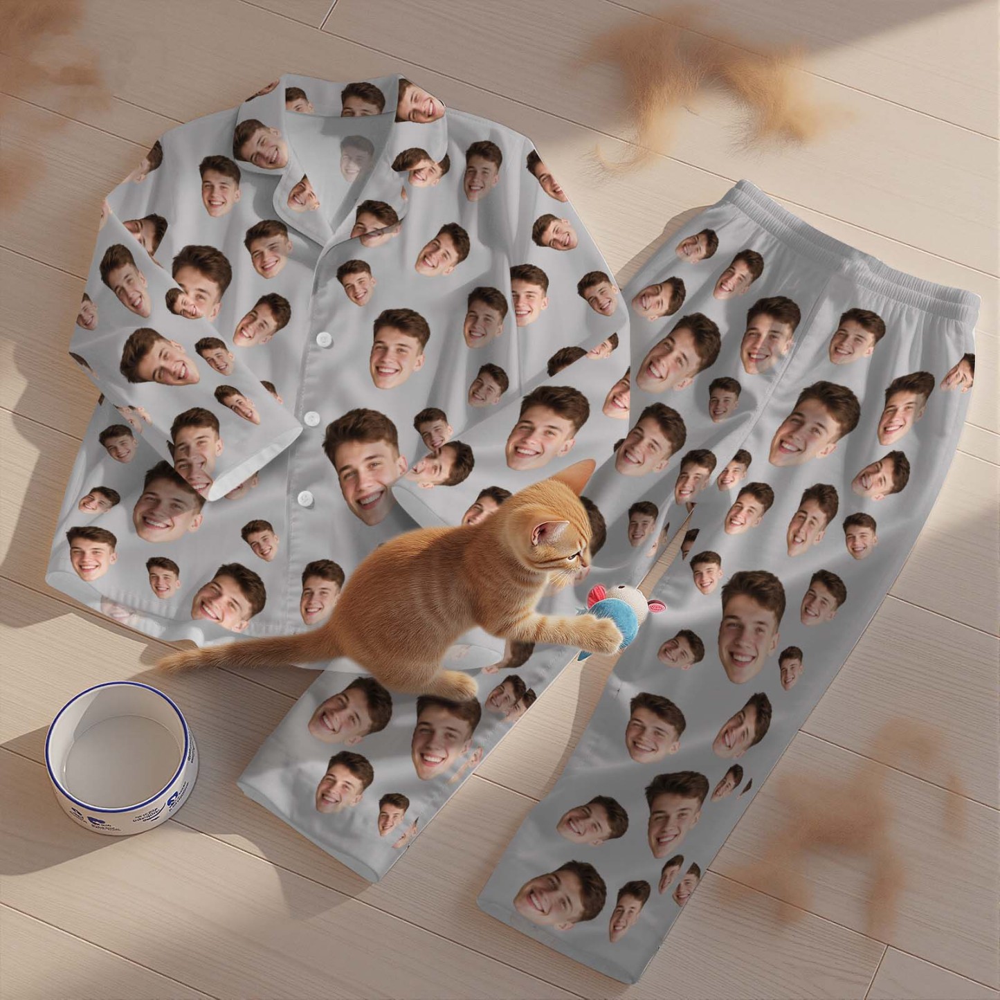 Custom Face Pajama Set,Christmas Pajamas,Personalized Photo Pajamas,Men Women Pajamas Bridal Party Birthday Anniversary Day Gifts,dog gifts - 