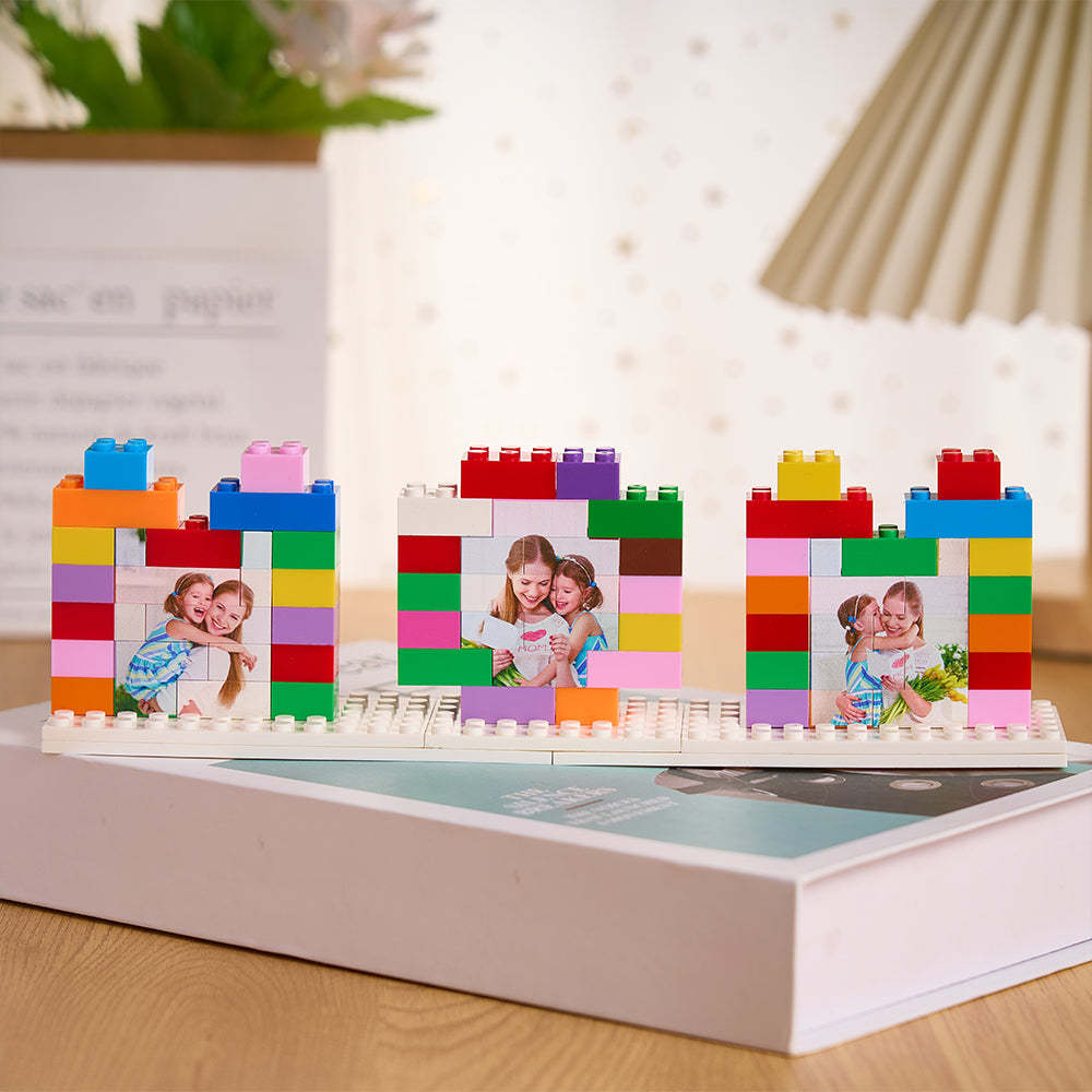 Custom Mom Photo Building Brick Puzzles Personalized Colored Photo Block Mother's Day Gifts -