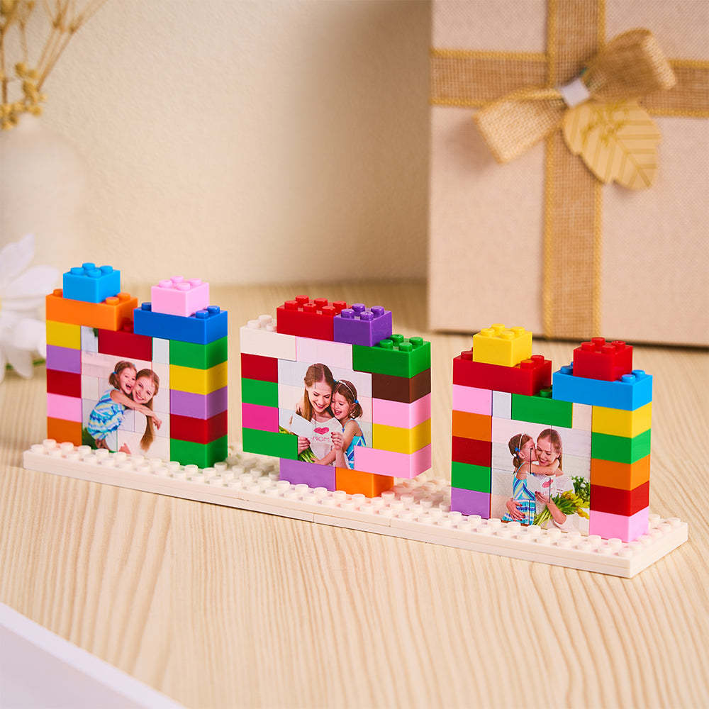 Custom Mom Photo Building Brick Puzzles Personalized Colored Photo Block Mother's Day Gifts -