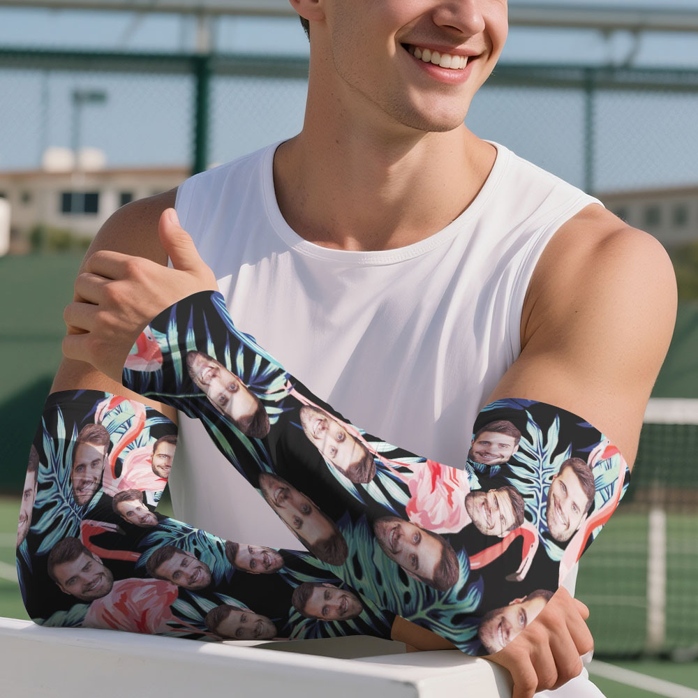 Personalized Sports Arm Sleeves With Photo - 