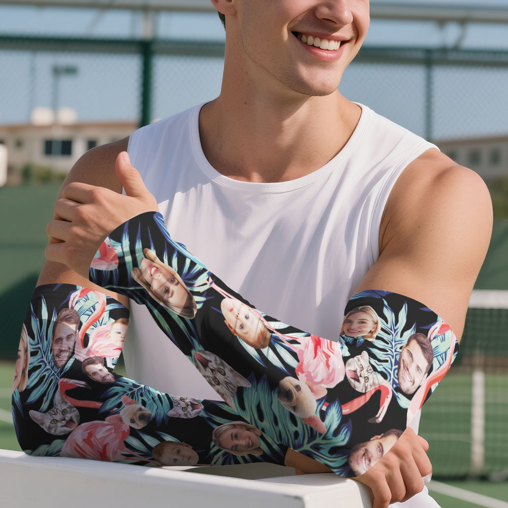 Personalized Sports Arm Sleeves With Photo - 