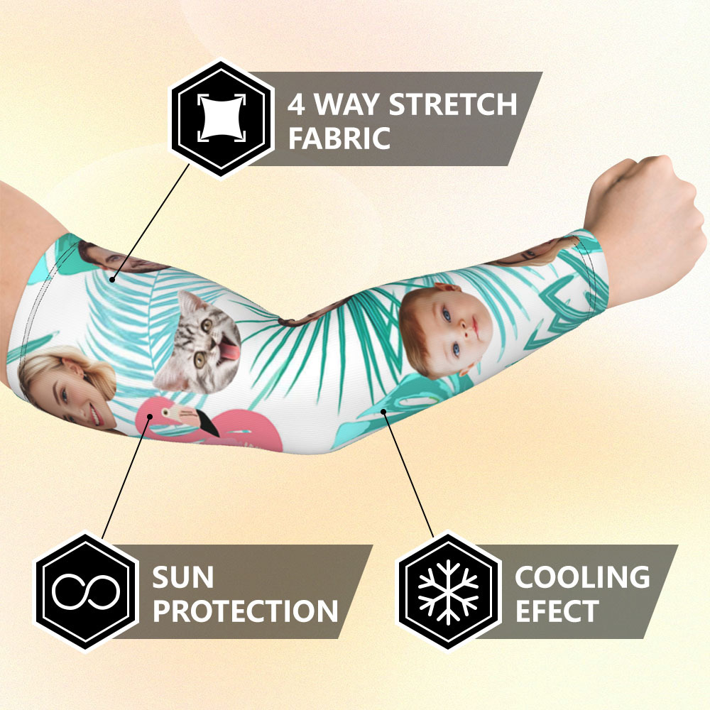 Personalized Sports Arm Sleeves With Photo - 