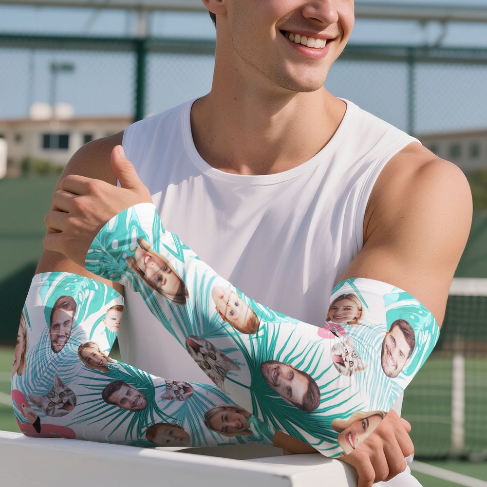 Personalized Sports Arm Sleeves With Photo - 