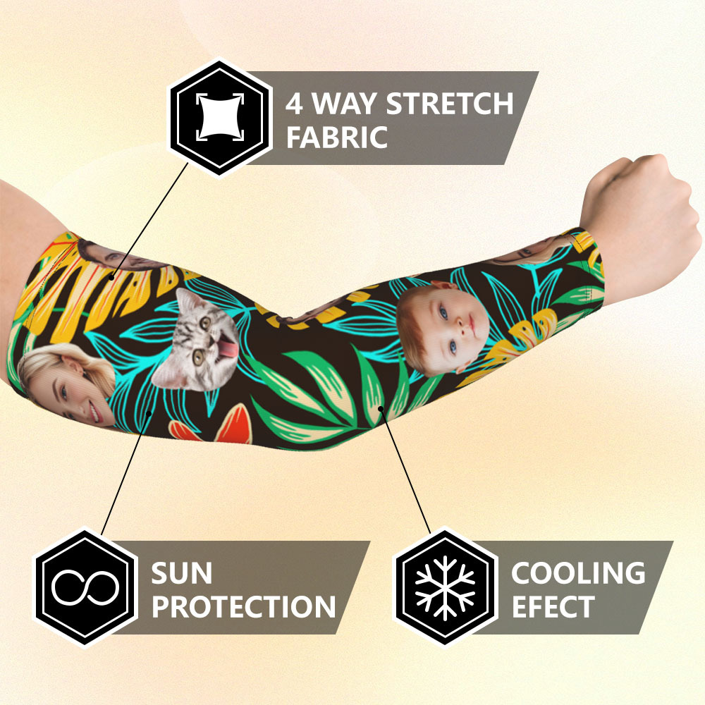 Personalized Sports Arm Sleeves With Photo - 