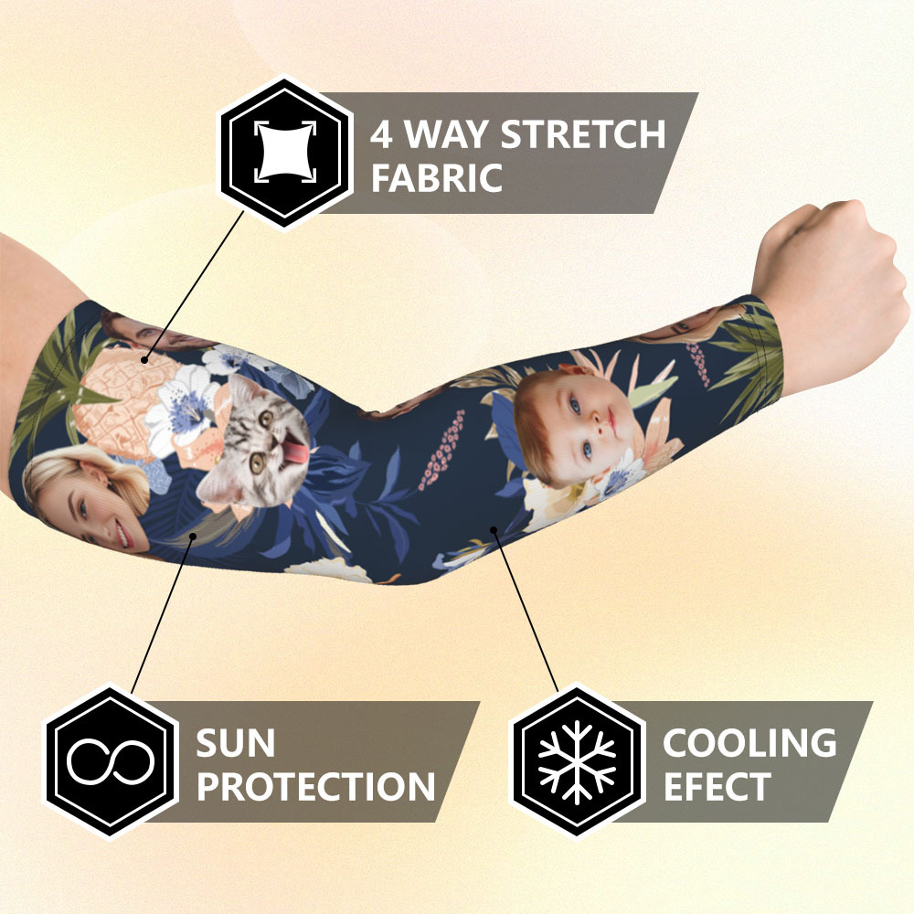 Personalized Sports Arm Sleeves With Photo - 