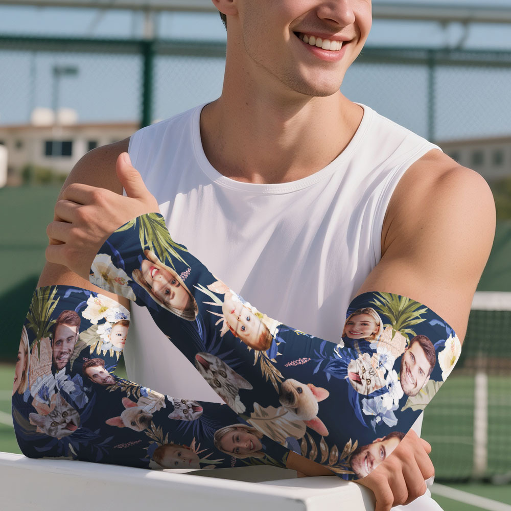 Personalized Sports Arm Sleeves With Photo - 
