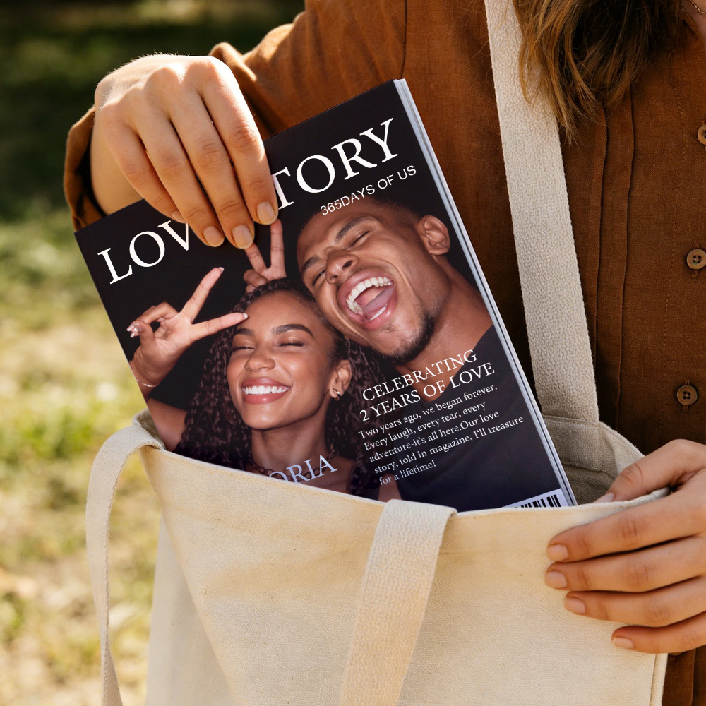 Personalized LOVE STORY Magazine for Couples on Valentine's Day - 