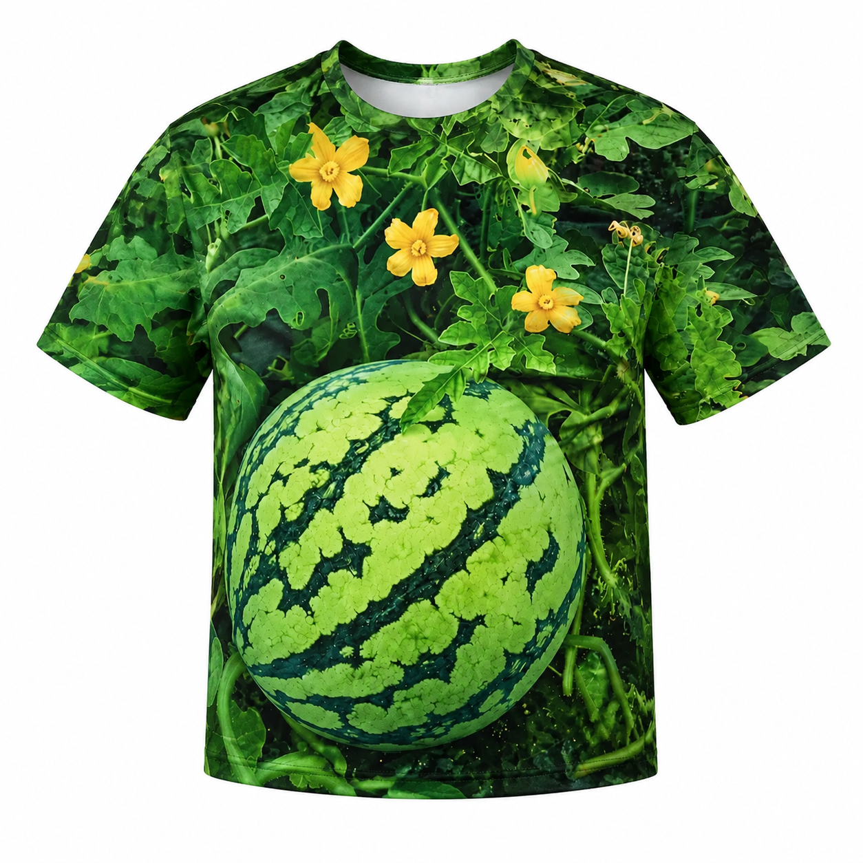 Funny 3D Fruit Belly Graphic T-Shirt - Big & Tall 3D Illusion Summer Tee - 