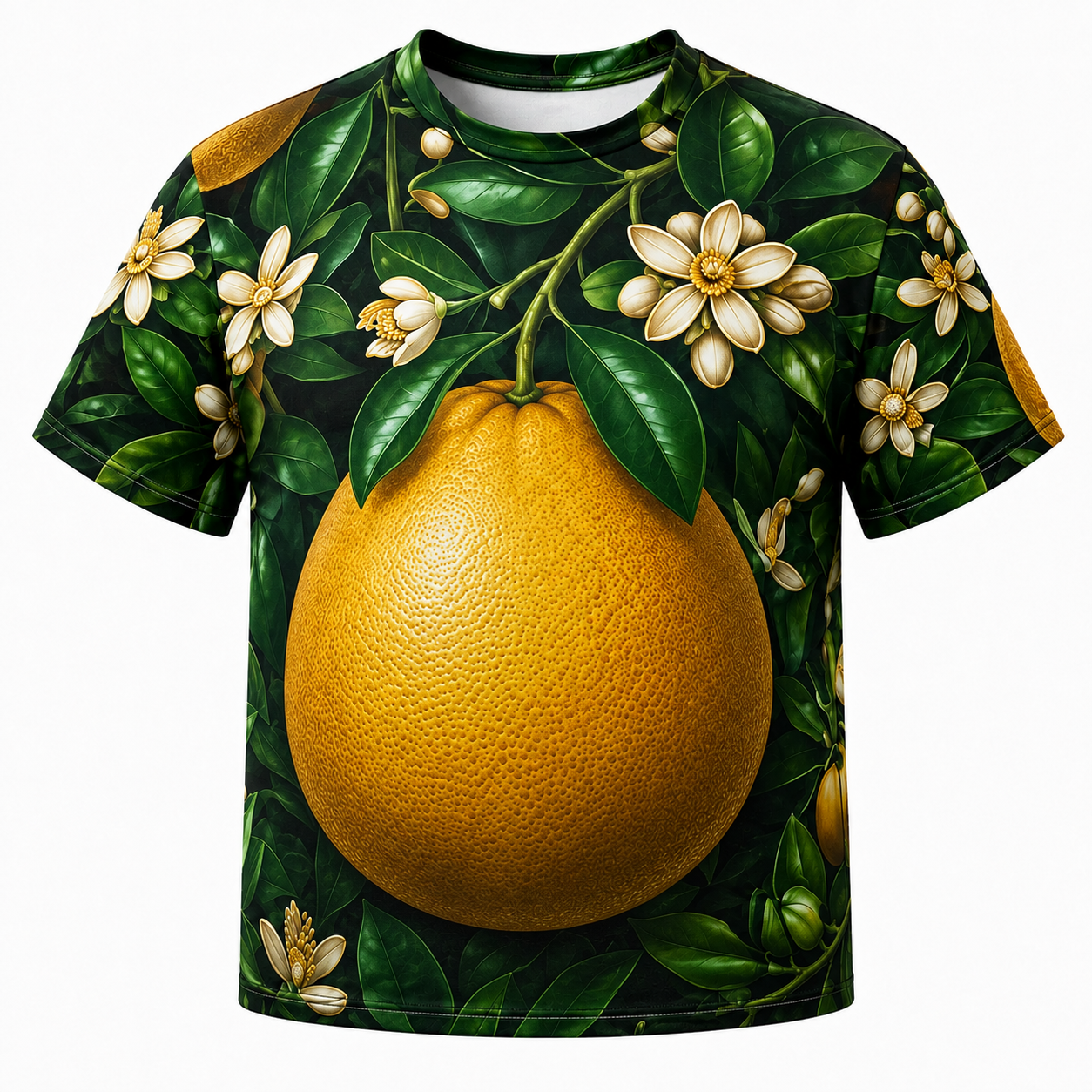 Funny 3D Fruit Belly Graphic T-Shirt - Big & Tall 3D Illusion Summer Tee - 