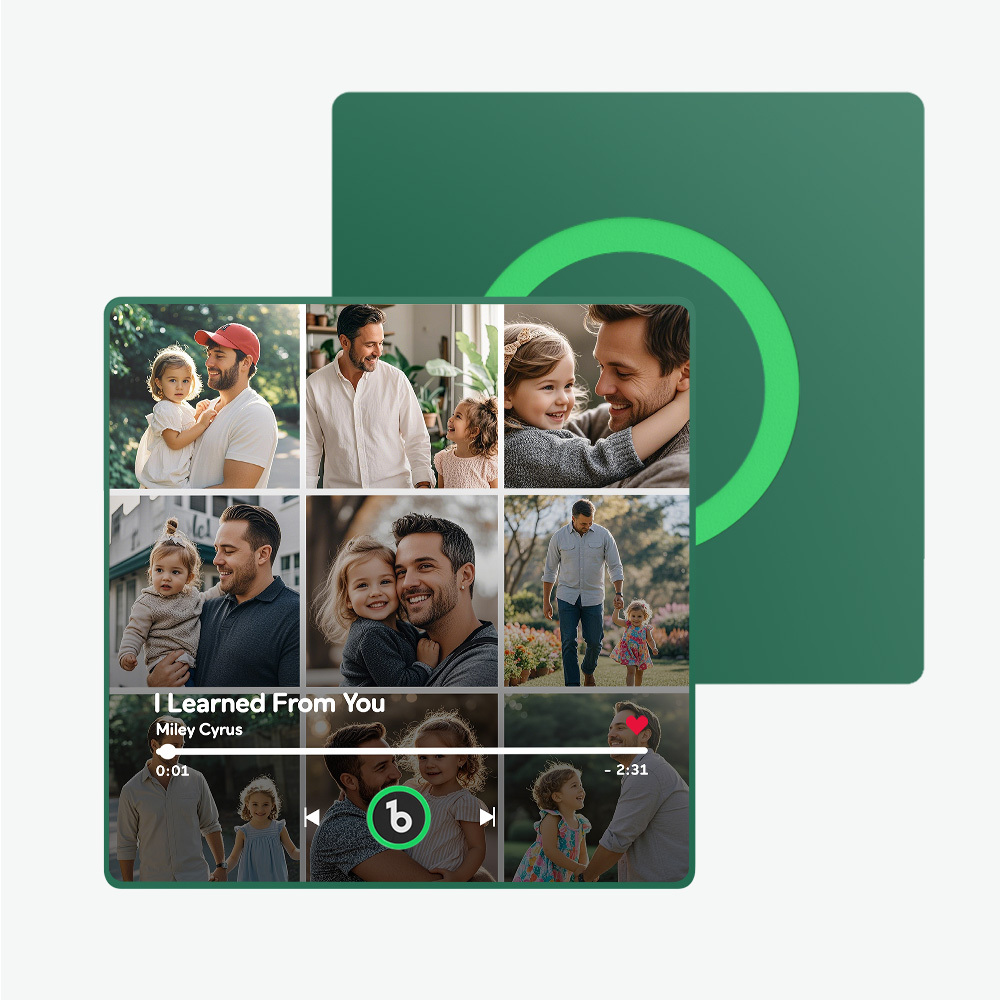 Custom Music Fridge Magnet and Photo with Colorful Frame Music Wall Photo Sticker Music Movement That Can Be Played Gift for Couple New 4.0 Upgrade Gift for Father - 