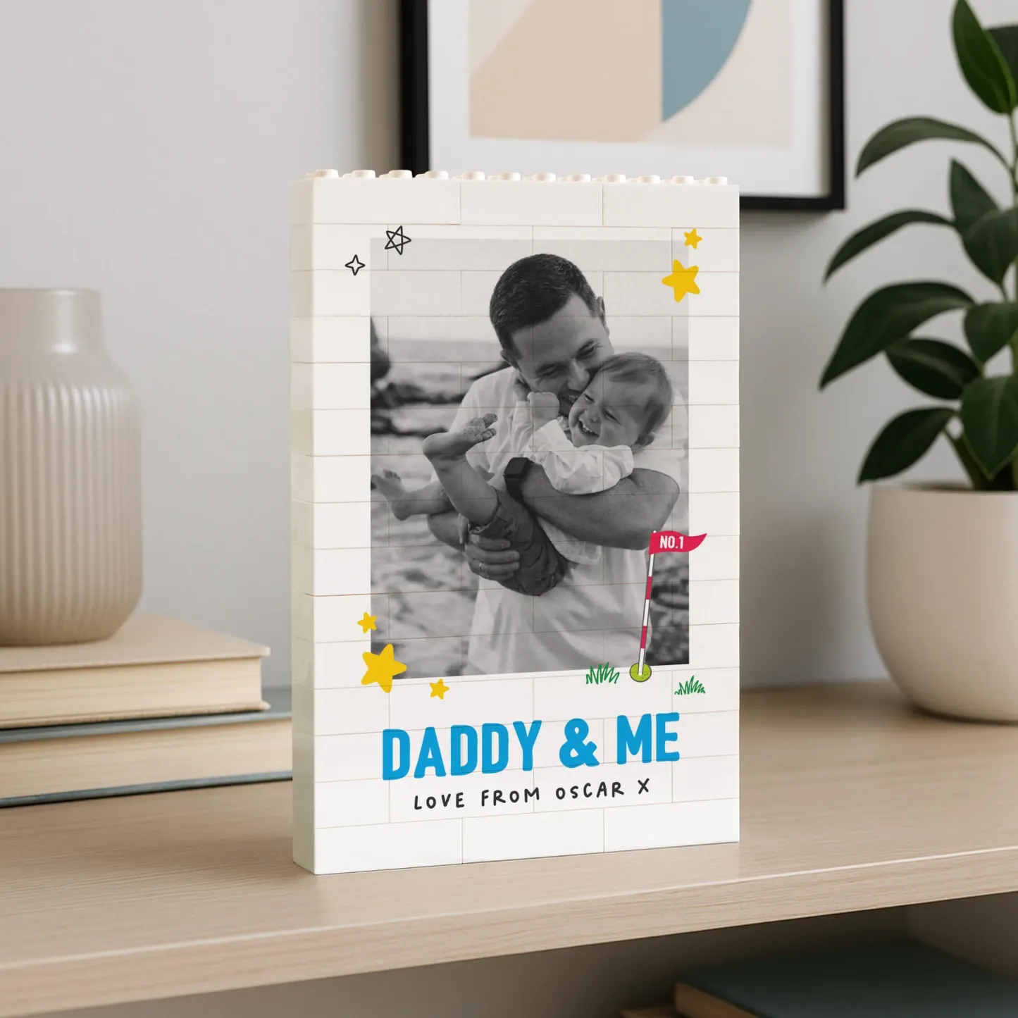 Custom Photo Brick Puzzle Frame – Build Gentle Love, A Meaningful Gift for Dad & Father's Day