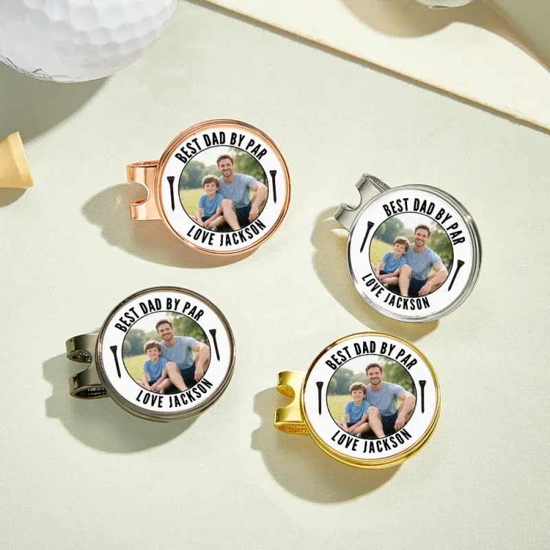 Photo Golf Marker, Best Dad By Par Golf Marker, Fathers Day Gift Ideas, Custom Golf Marker, Golfing Accessory, Personalized Golf Marker