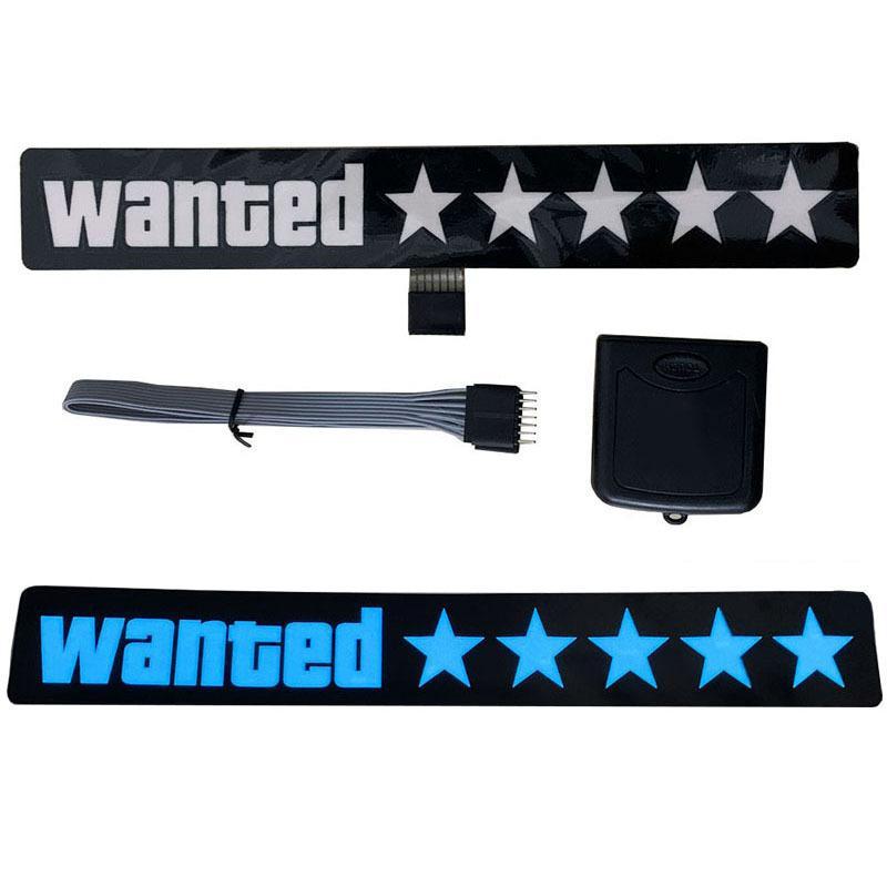 Led Glow Sticker Car Decals WANTED USB Electric Sticker
