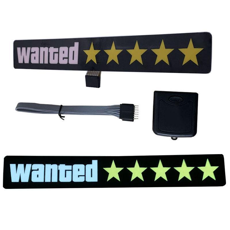Led Glow Sticker Car Decals WANTED USB Electric Sticker