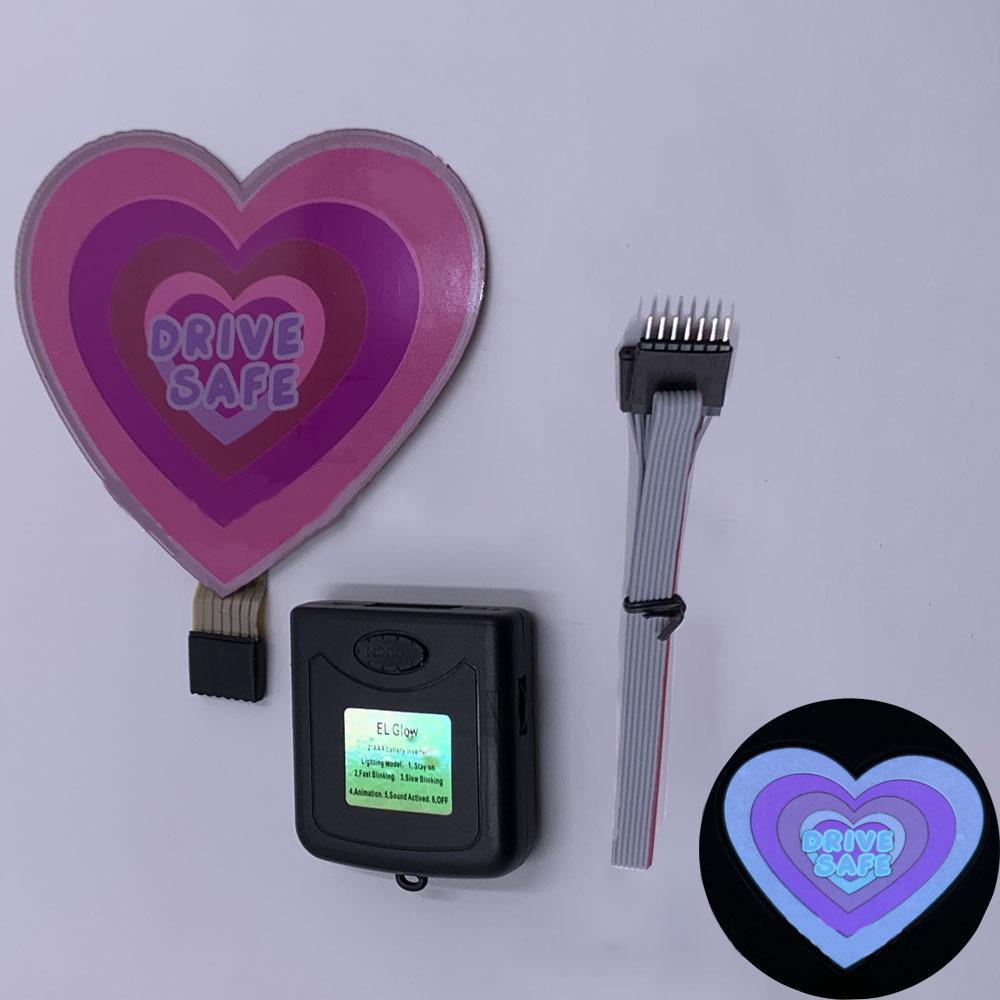 Led Glow Sticker Car Decals WANTED USB Electric Sticker