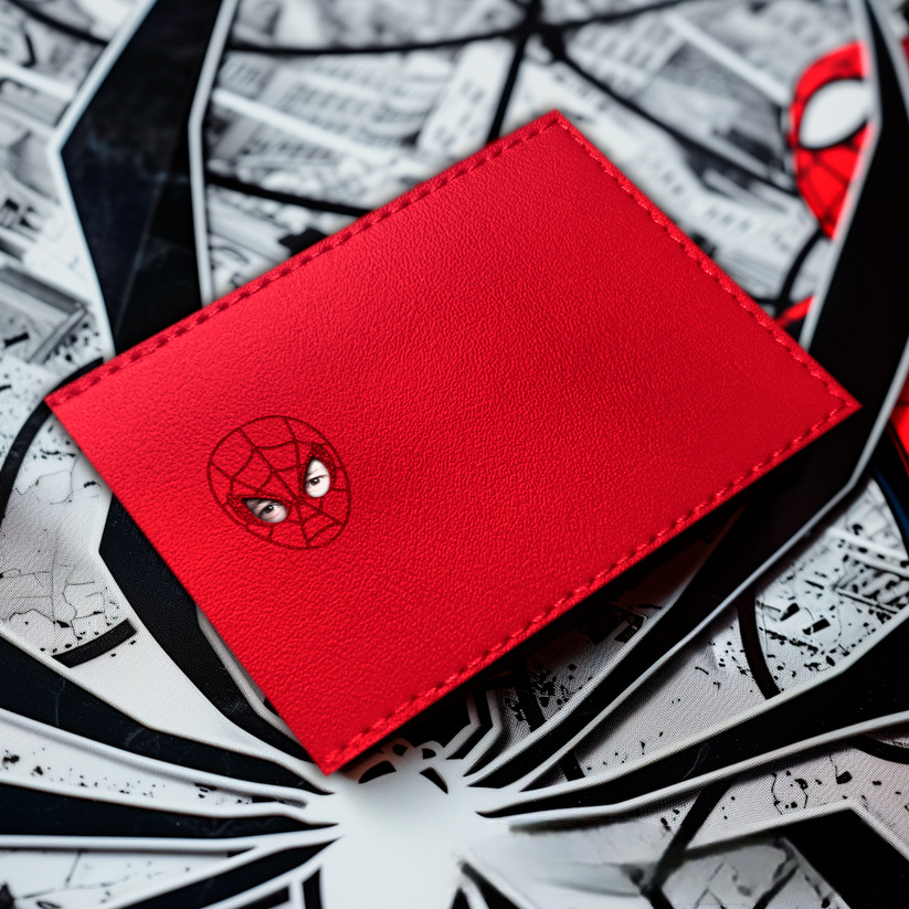 Upgrade His Wallet Game Bat ID Superhero-Themed Leather Card Holder - 