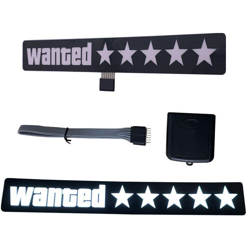 Led Glow Sticker Car Decals WANTED USB Electric Sticker