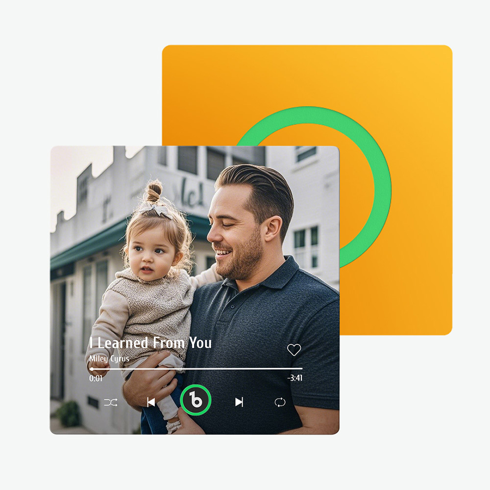 Custom Music Fridge Magnet New 4.0 Upgrade Colorful Frame Album Fridge Magnet Music Wall Photo Sticker Music Movement That Can Be Played Gift for Dad - 